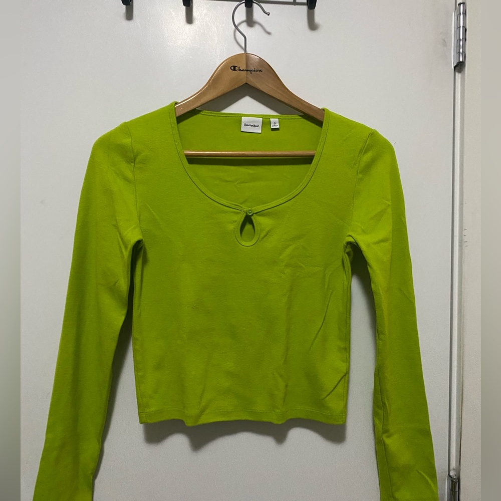 SUNDAY BEST - Green L/S Top - Small